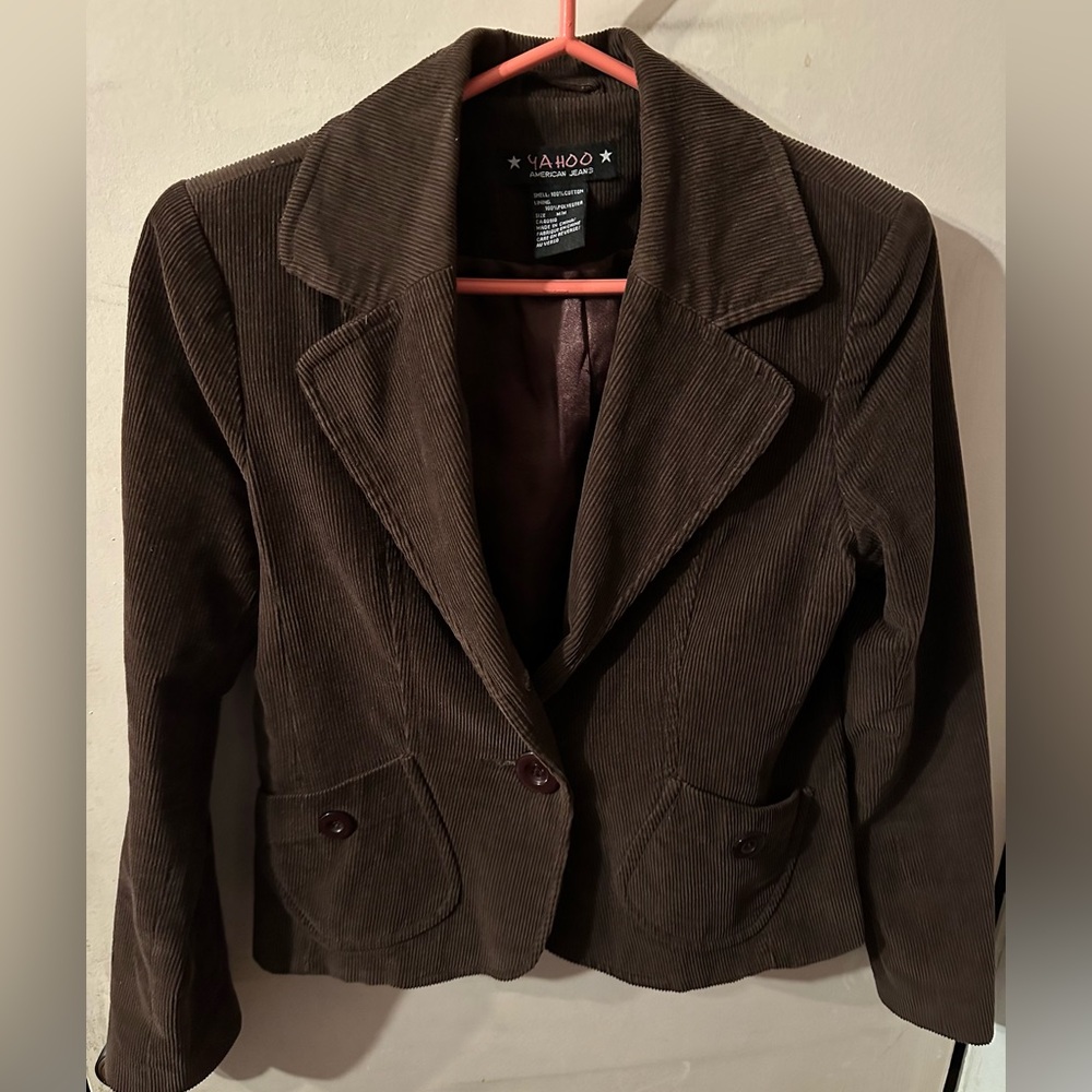 Dark brown corduroy blazer
